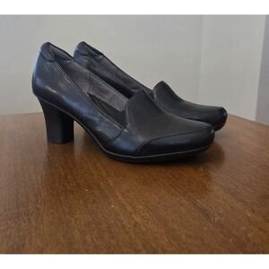 Naturalizer Liora Pumps Shoes Leather Heels‎ Women's 8.5 Black Leather